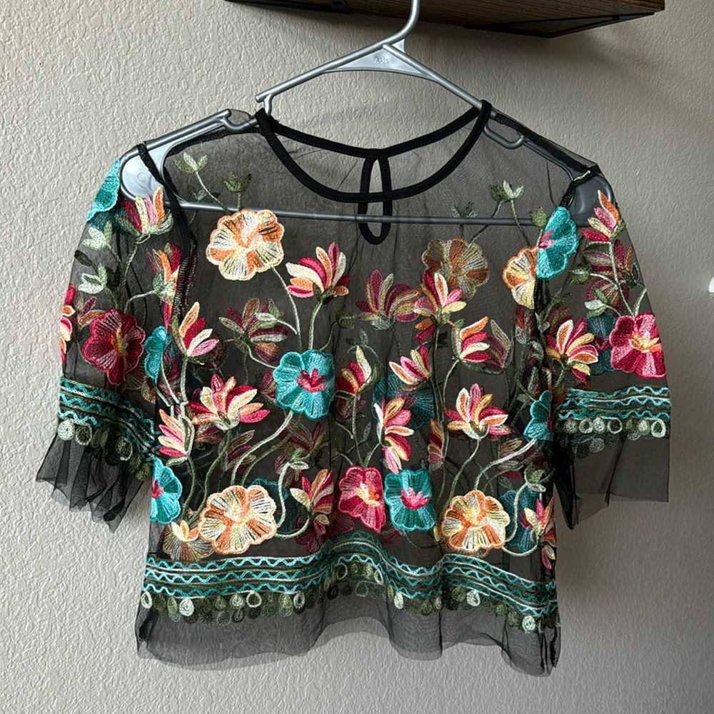 Sheer Floral Top
